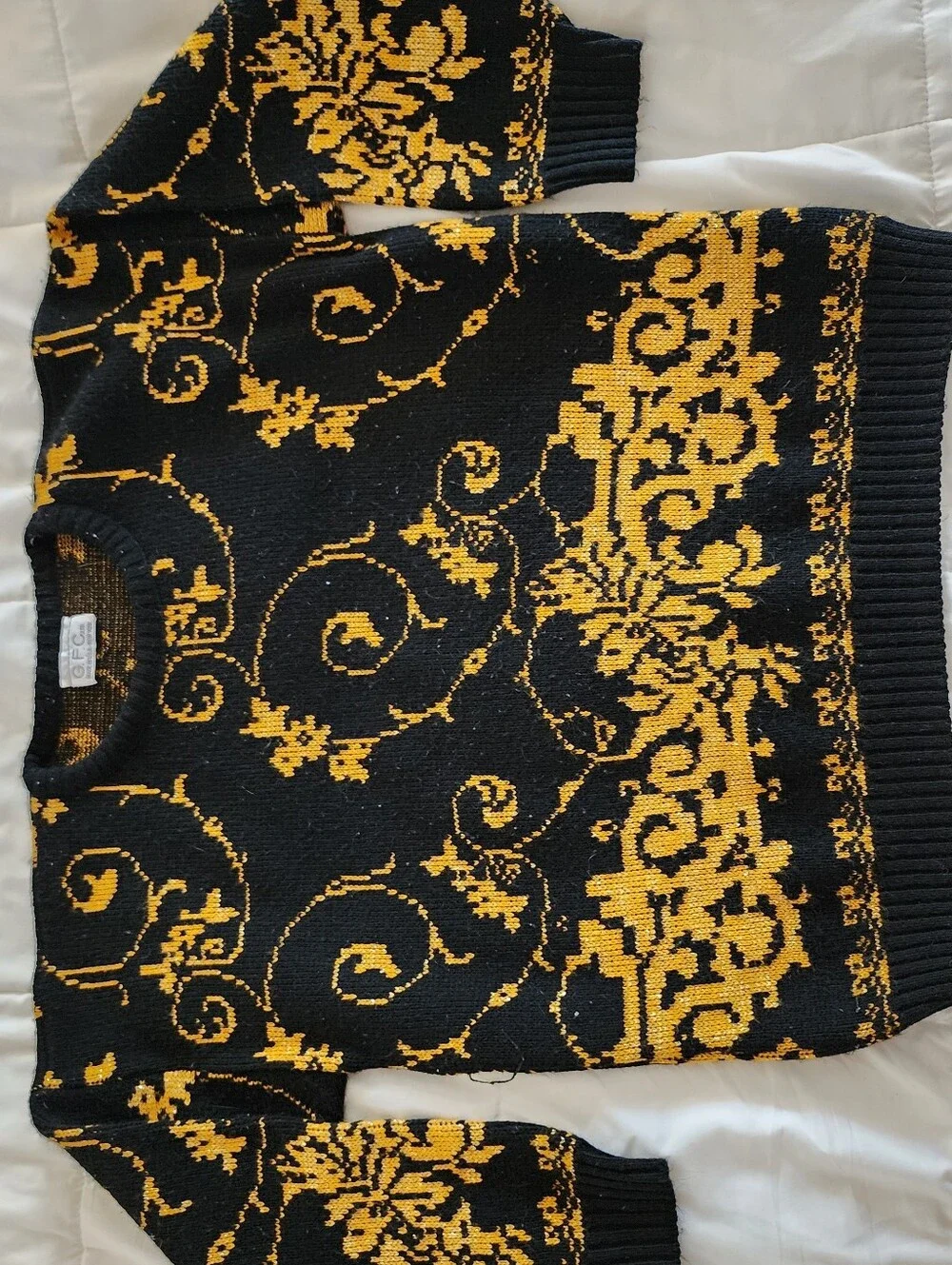 Sweater - Black and Yellow Patterned Men’s Sweater